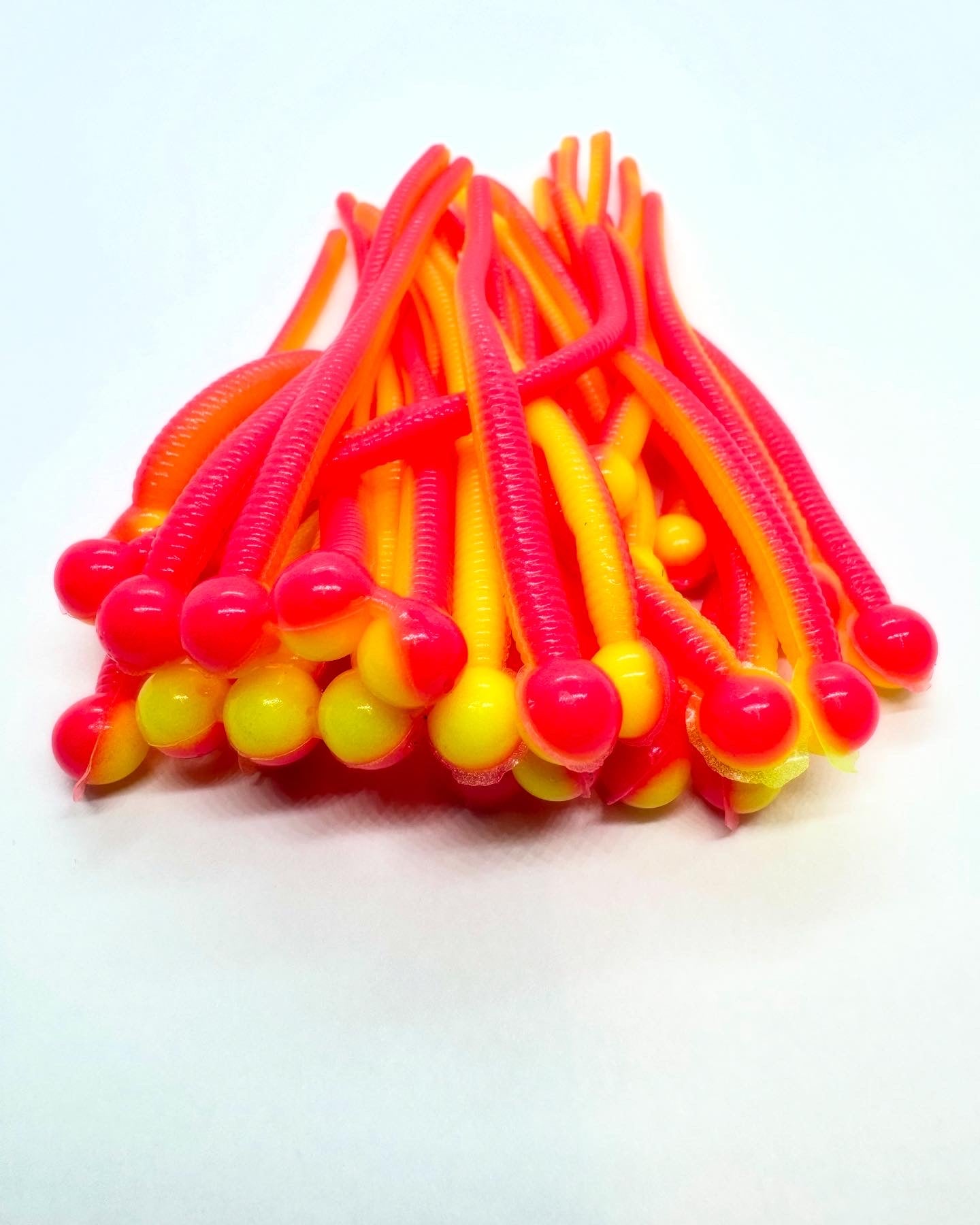 Super Floating Trout Worm with Egg: Hot Pink/Chartreuse