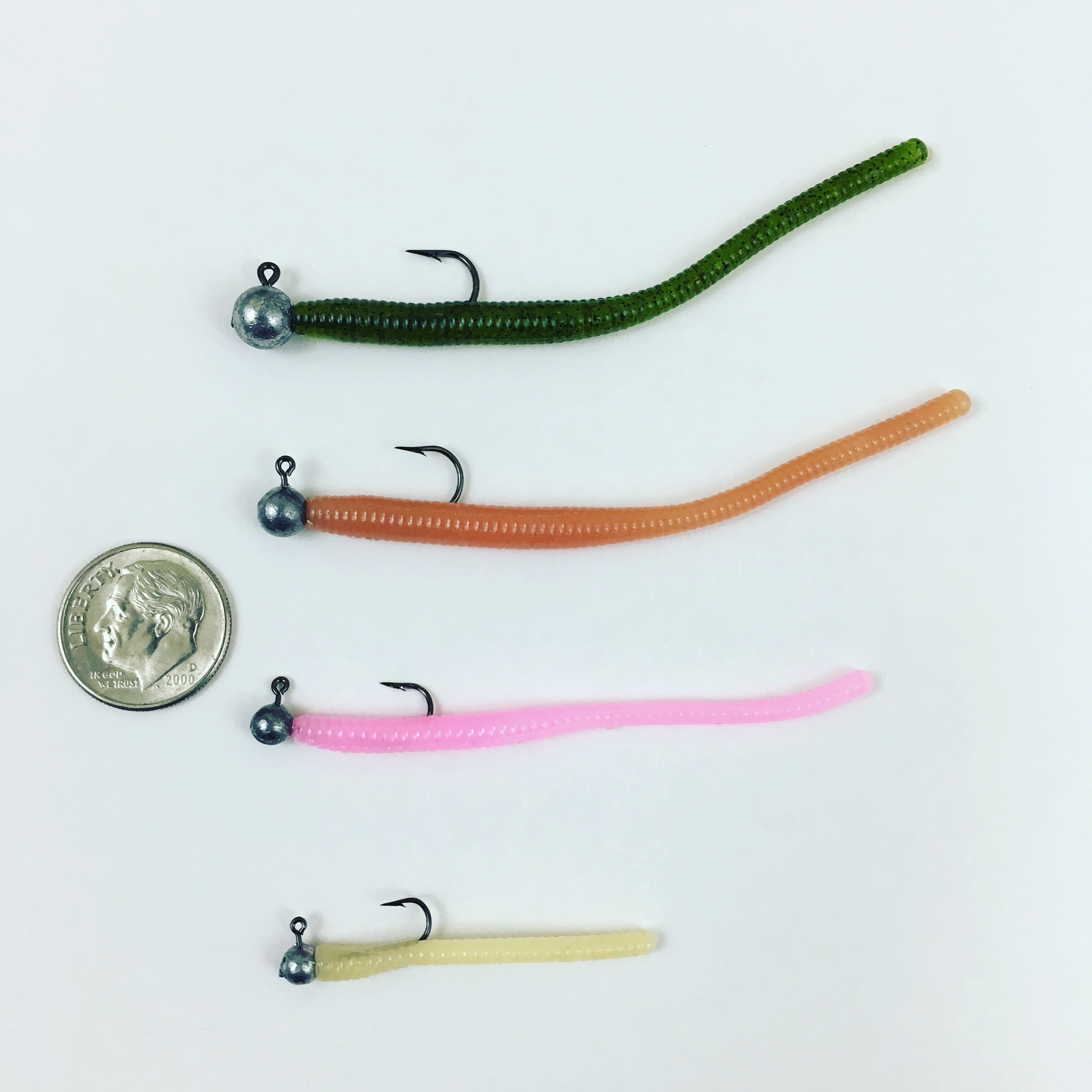 Trout Worm with Egg: Hot Pink/White
