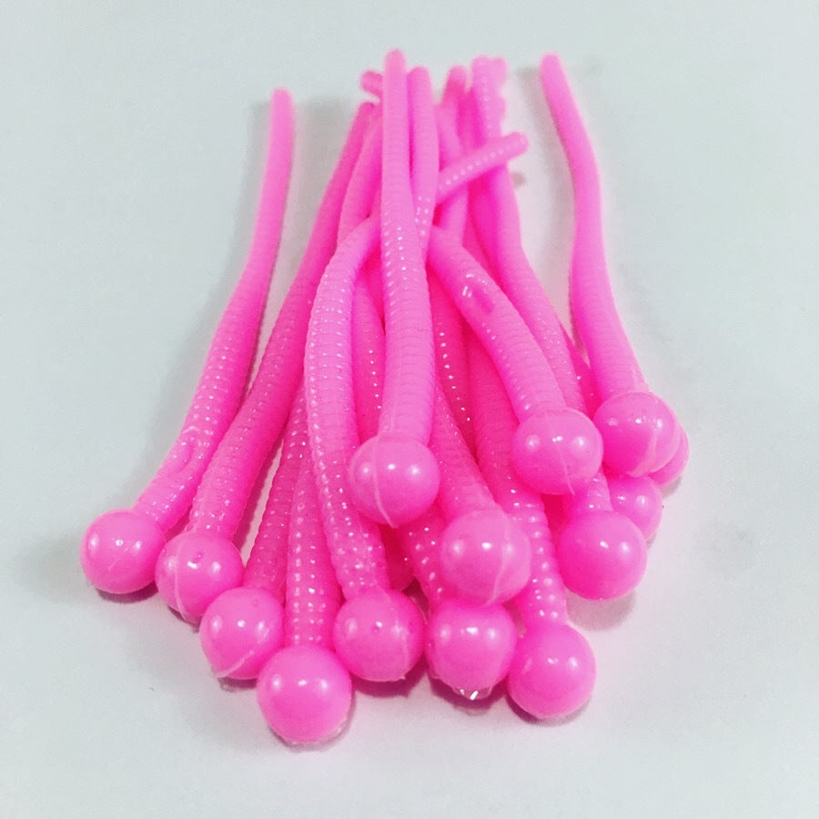 Super Floating Trout Worm with Egg: Bubblegum Pink
