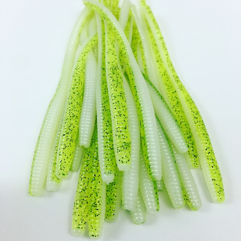 Trout Worms: Chartreuse Shad