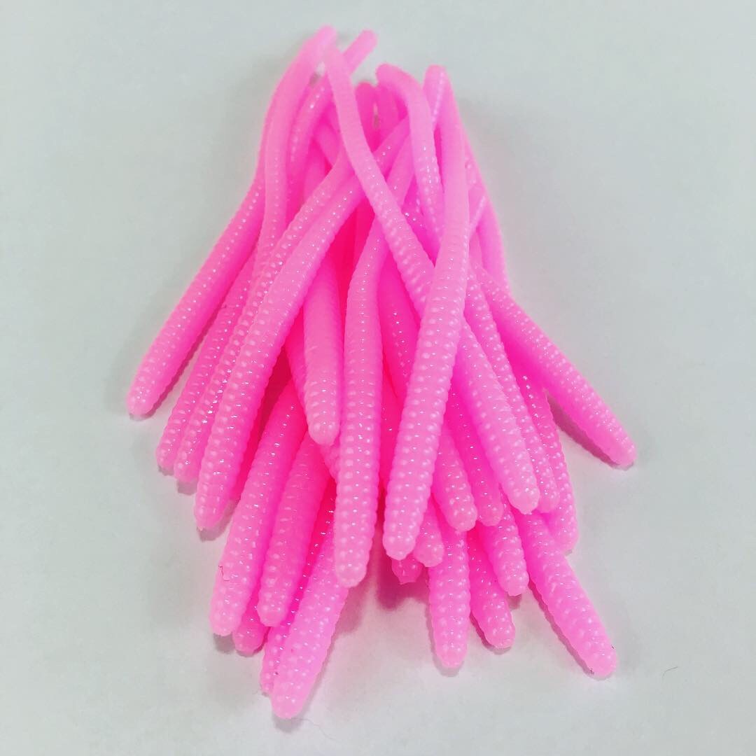Trout Worms: Pink Glow
