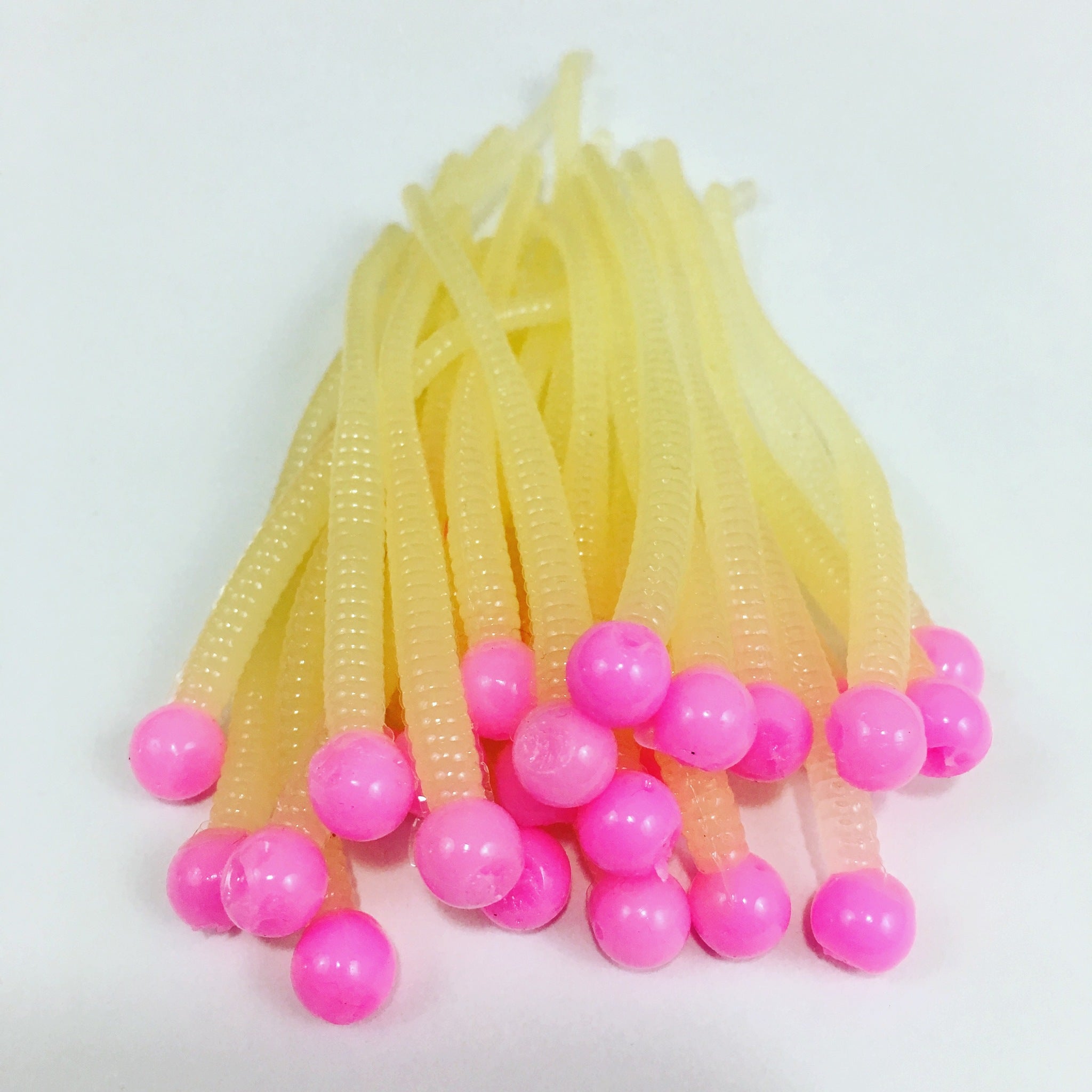 Trout Worm with Egg: Bubblegum Pink/Cheese